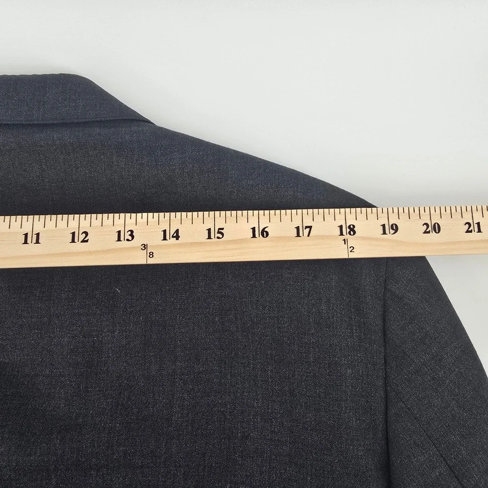 Polo University Club Ralph Lauren Blazer Mens 46 Charcoal Gray Virgin Wool USA